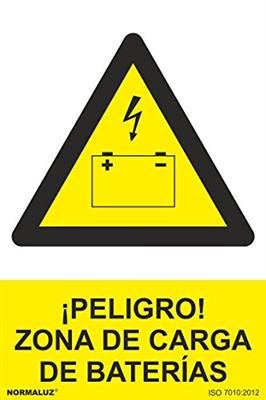 CARTEL ZONA CARGA BATERIAS 30X40CM RD31075