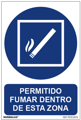 CARTEL PERMITIDO FUMAR 21X30CM RD20011
