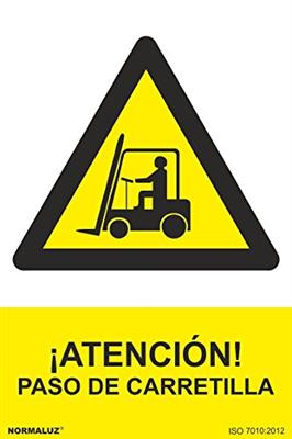 SEÑAL PELIGRO PASO CARRETILLA 21X30CM RD30006