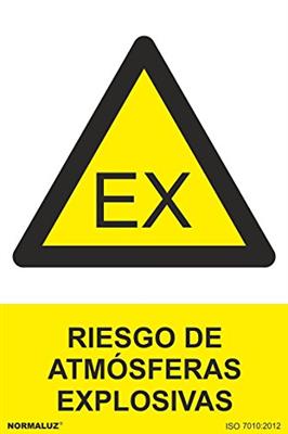CARTEL PELIGRO ATMOSFERA EXPLOSIVA 21X30CM RD30027