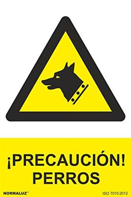 CARTEL PELIGRO CUIDADO CON EL PERRO 21X30 RD30043