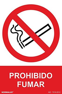 CARTEL PROHIBIDO FUMAR 21X30CM RD40000