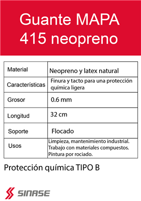 GUANTE MAPA 415 NEOPRENO T- 8