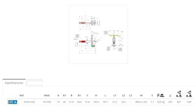 BRIDA BRAZO VERTICAL KKHV 450