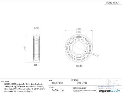 RODAMIENTO FAG 6309 2Z