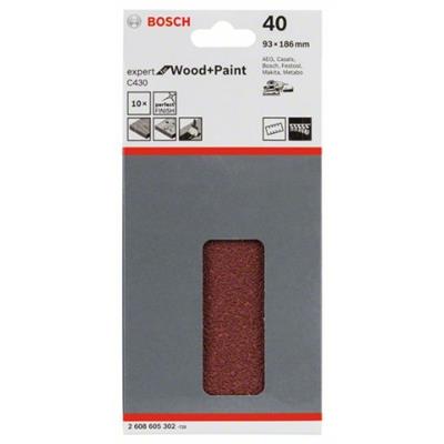 BOSCH 2.608.605.302 LIJA 93X186MM G40 (10UDS)