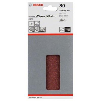 BOSCH 2.608.605.304 LIJA 93X186MM G80 (10UDS)