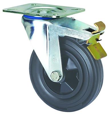 RUEDA ALEX 2-1153 Ø125MM GIRAT. FRENO 125KG GOMA