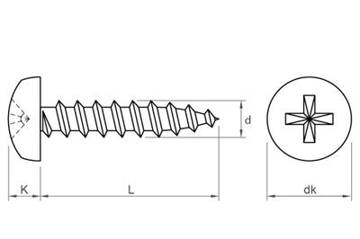 TORNILLO R/CH. DIN7981 4,2X32 INOX