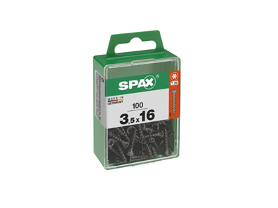 TORNILLO SPAX CP 3,5X16 NEGRO T20 TR (PQTE 100uds)