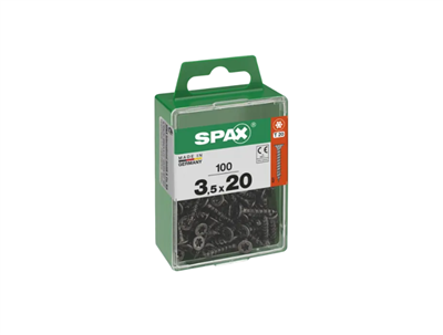 TORNILLO SPAX CP 3,5X20 NEGRO T20 TR (PQTE 100uds)