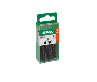 TORNILLO SPAX CP 4,0X40 NEGRO T20 TR (PQTE 20uds)