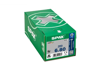 TORNILLO SPAX CP WIROX T30 PR 6,0X80 CAJA (200UDS)
