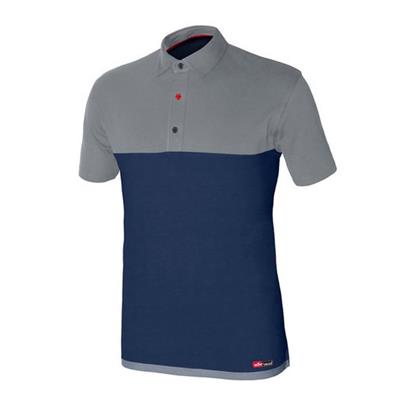 POLO ALGODON M/CORTA STRETCH 8774 MARINO/GRIS T-M