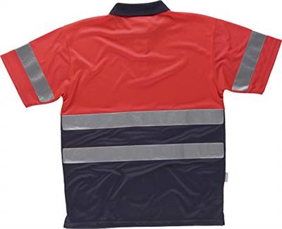 POLO A.V. M/CORTA C3867 MARINO/ROJO REFLEC. T-XXL
