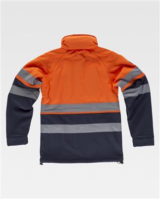 PARKA A.V. SOFTSHELL S9525 NARANJA/MARINO T-XL