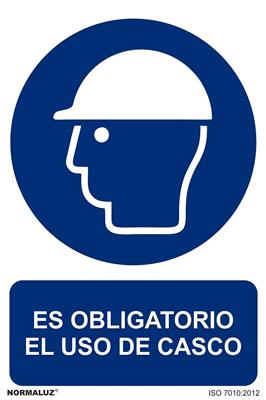 CARTEL OBLIGATORIO USO CASCO 30X40CM RD21000