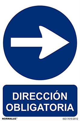 CARTEL OBLIGAT. DIRECCION UNICA DCHA 30X40 RD21029
