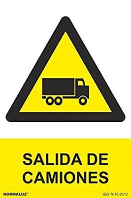 CARTEL SALIDA CAMIONES 30X40CM RD31023