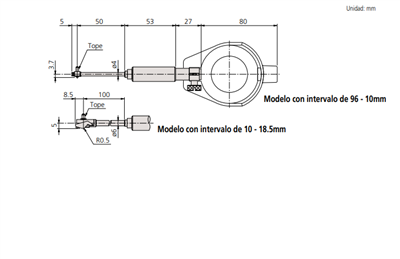 MICROMETRO JUEGO INTERIOR MITUTOYO 10-18mm 511-204