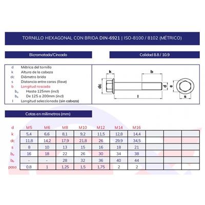 TORNILLO DIN6921 BICRO. 10X30