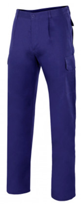 PANTALON ALGODON VELILLA P343 AZULINA T-48