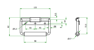 ASA ESSENTRA HNDL GRY L 133MM HL 5,2MM (493604)   