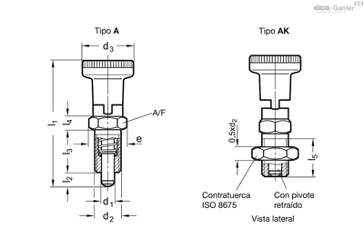 EG POSICIONADOR MUELLE M-12/150 GN 617.1-6-AK NI