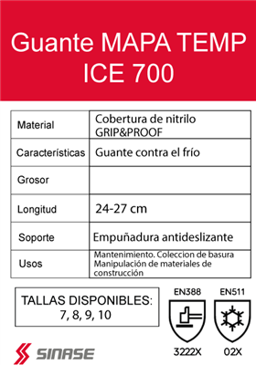 GUANTE MAPA TEMP ICE 700 T-7