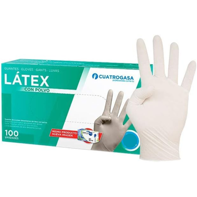 GUANTE LATEX EMPOLVADO DESECHABLE T-XL (PTE) GDLTX