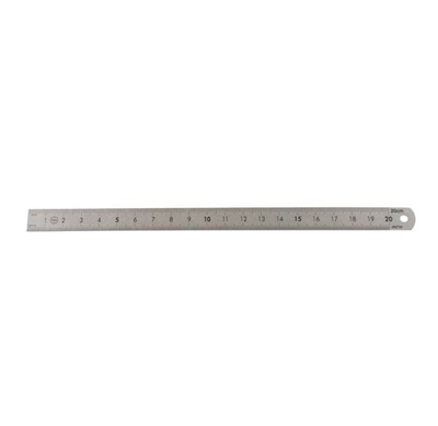 REGLA SEMI RIGIDA INOX. PROFER 200X13X0,5MM PT1259