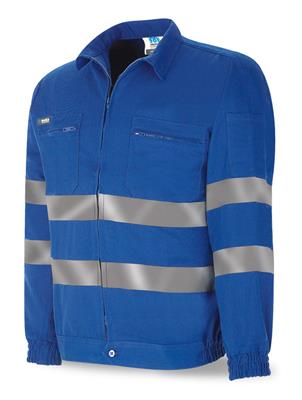 CAZADORA ALGODON 488-CCRTOP BANDAS REFLEC. AZULINA