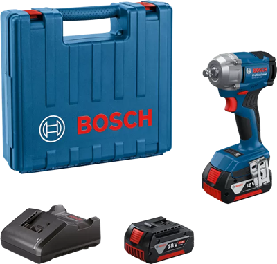 BOSCH LLAVE IMPACTO GDS 18V-350+2 BAT 4.0AH 