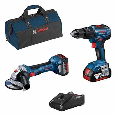 BOSCH COMBO TALADRO+AMOLADORA 18V+2 BAT 4.0