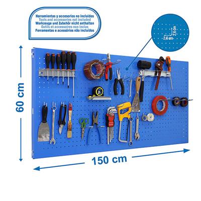 PANELCLICK AZUL + 22 GANCHOS + 3 ACCESORIOS