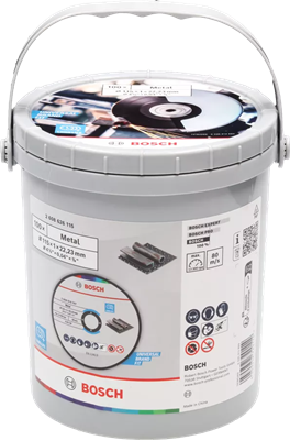 BOSCH CUBO 100 DISCOS CORTE 115x1 MM+AMOLADORA