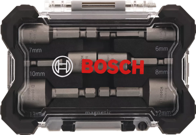 BOSCH SET 6 VASOS 1/4" LONG.50MM