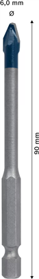 BOSCH BROCA HEX-9 HARDCERAMIC 6X90MM  