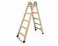 ESCALERA MADERA TIJERA 5 PELDAÑOS PLANOS