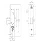 CERRAJA MCM EMBUTIR 1449 21MM C/BOMBILL
