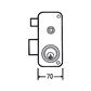 CERRAJA MCM SOBREPONER 2556B PERA 70MM DCHA.