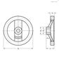 EG VOLANTE ALUMINIO Ø125 GN 322-125-B12-A