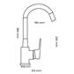GRIFO COCINA MONOMANDO FLEXIBLE BAIONA NEGRO(01155