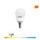 BOMBILLA ESFERICA LED E14  8,5W LUZ CALIDA (98723)