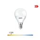 BOMBILLA ESFERICA LED E14 5W LUZ CALIDA (98323)