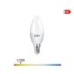 BOMBILLA VELA LED E14 5W LUZ CALIDA (98329)