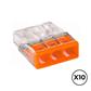 CONECTOR RAP. 3 VIAS RIGIDO NARANJA(10UD) (E63141)