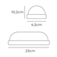 APLIQUE OVAL LED 18W 6400K 10,2X4,5X23CM  (32405)
