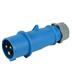 ENCHUFE BASE 2P+T 16A AZUL IP-44