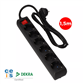 BASE MULTI. 6T CABLE 1,5M 3X1,5MM. NEGRO (41014)
